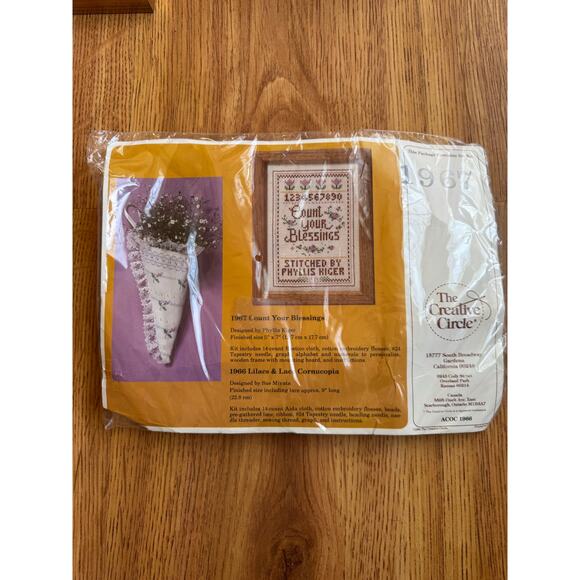 Vintage The Creative Circle Needle work Craft Kit 1607 Count Your Blessings - Picture 1 of 4